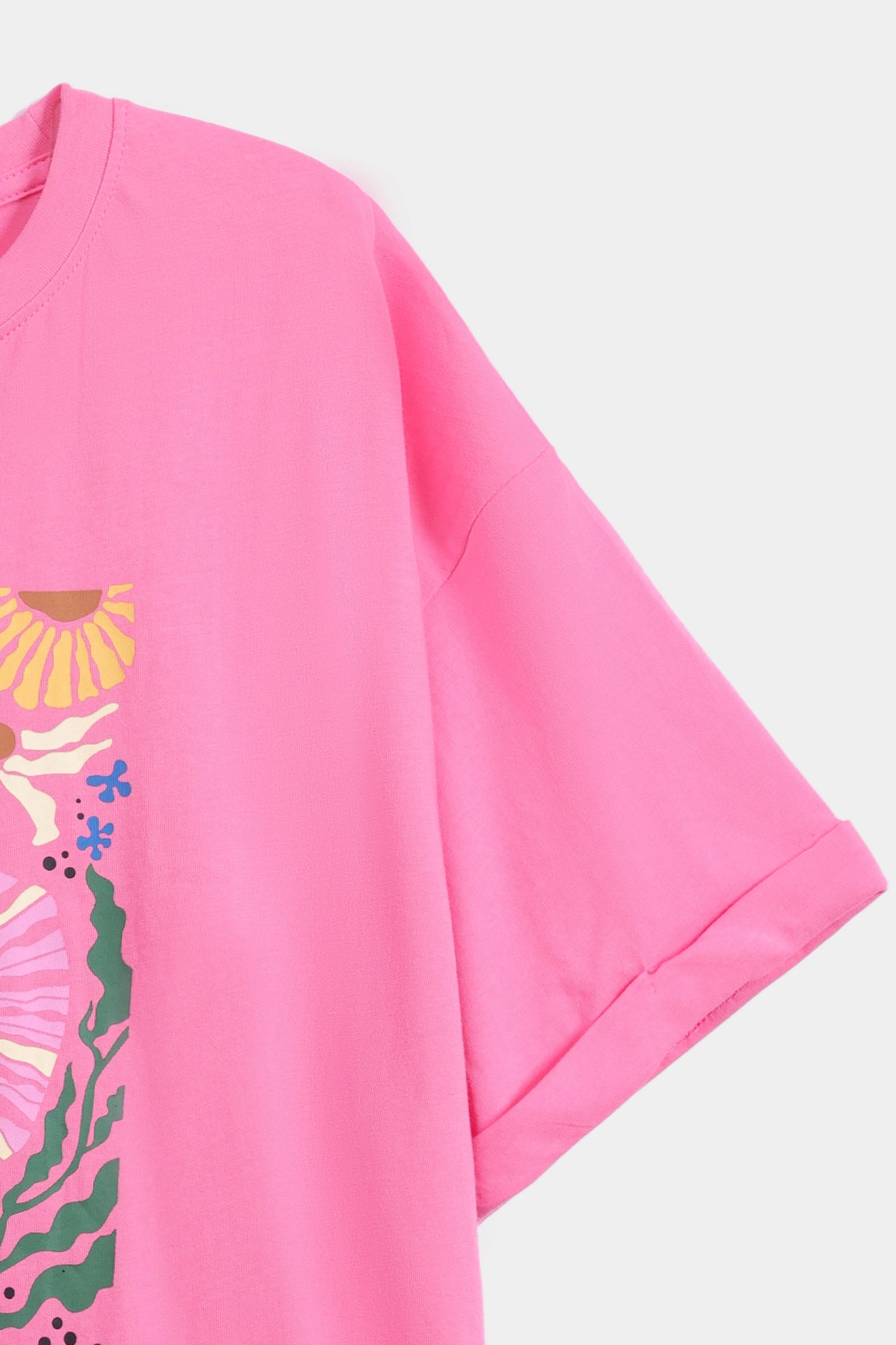 Turn Up Sleeve Graphic T-Shirt - Cougar Clothing