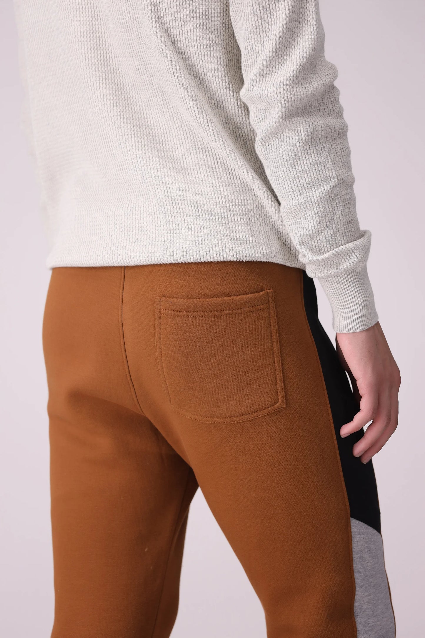 Slim Fit Striped Fleece Jogger Pants - Cougar Clothing