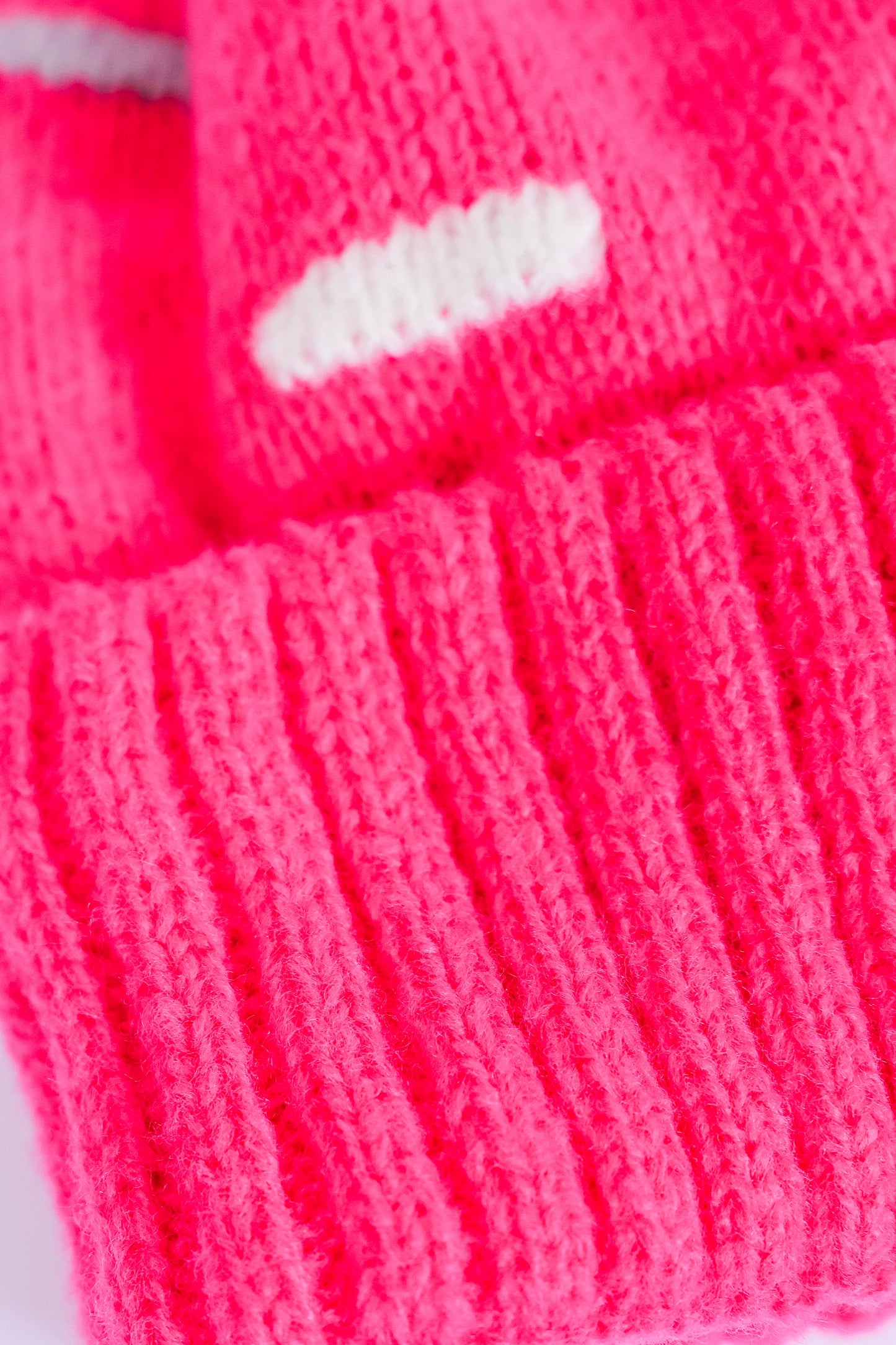 Pattern Knit Pom-Pom Beanie - Cougar Clothing