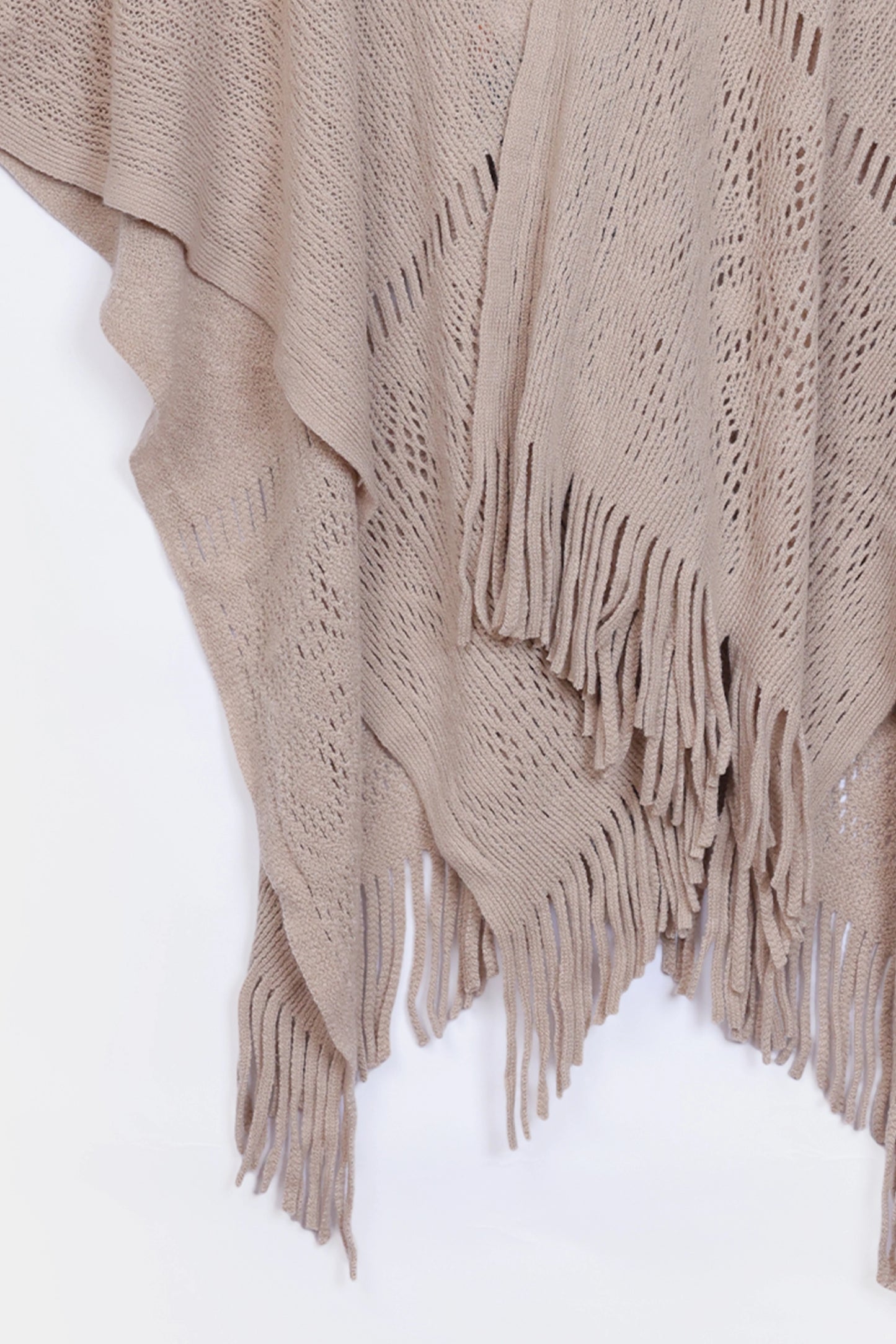 Fringe Detailed Cape Shawl - Cougar Clothing