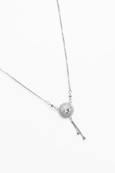 White Hanging Pendant Chain Necklace