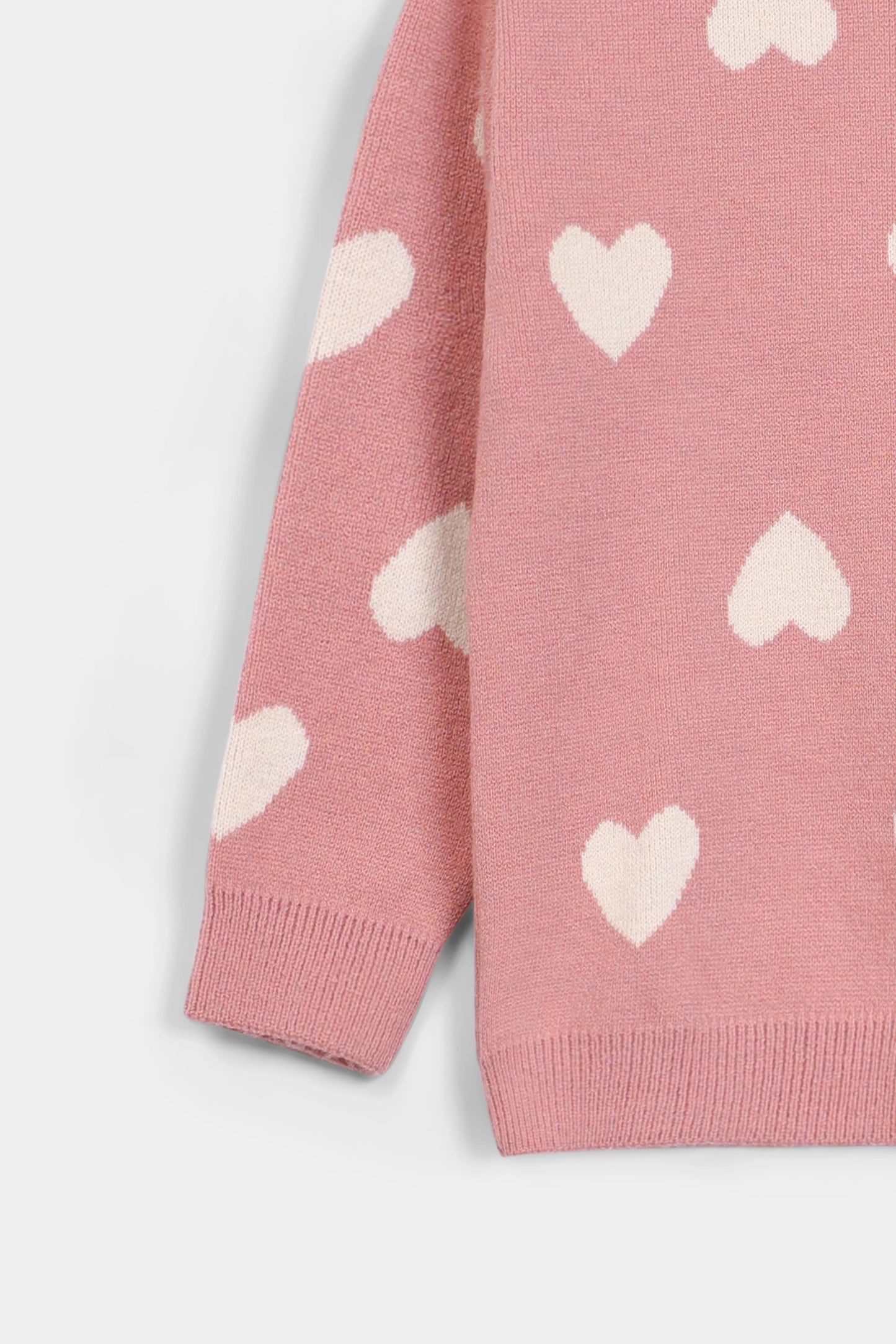 Heart Jacquard Knit Sweater