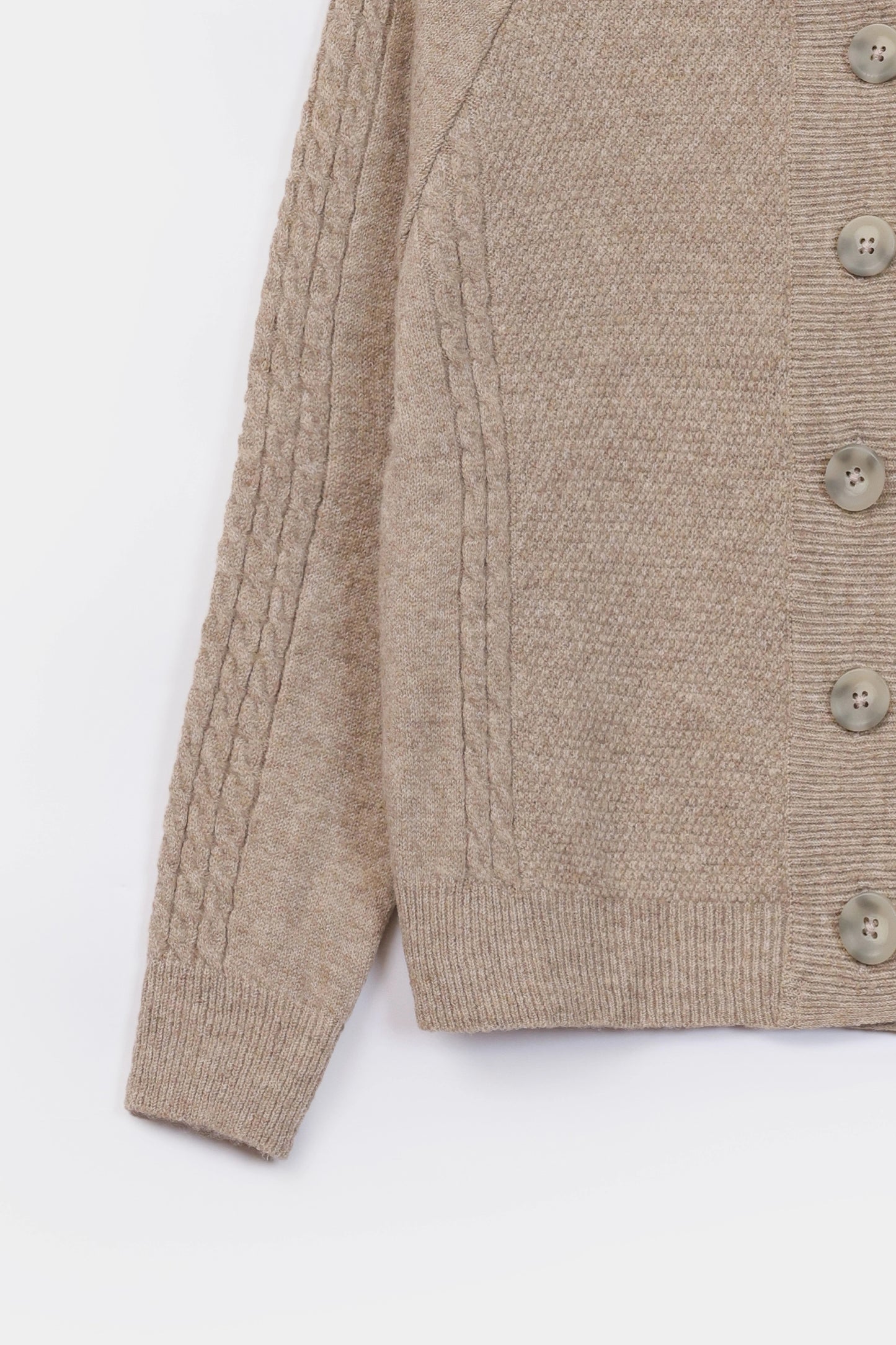 Cable Knit Raglan Cardigan - Cougar Clothing