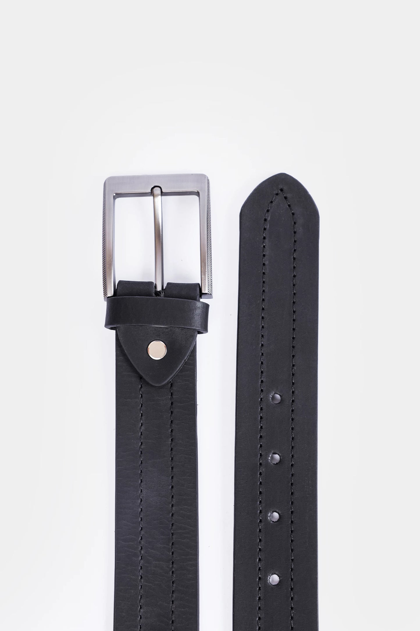 Top Stitched Leather Belt - Cougar Clothing