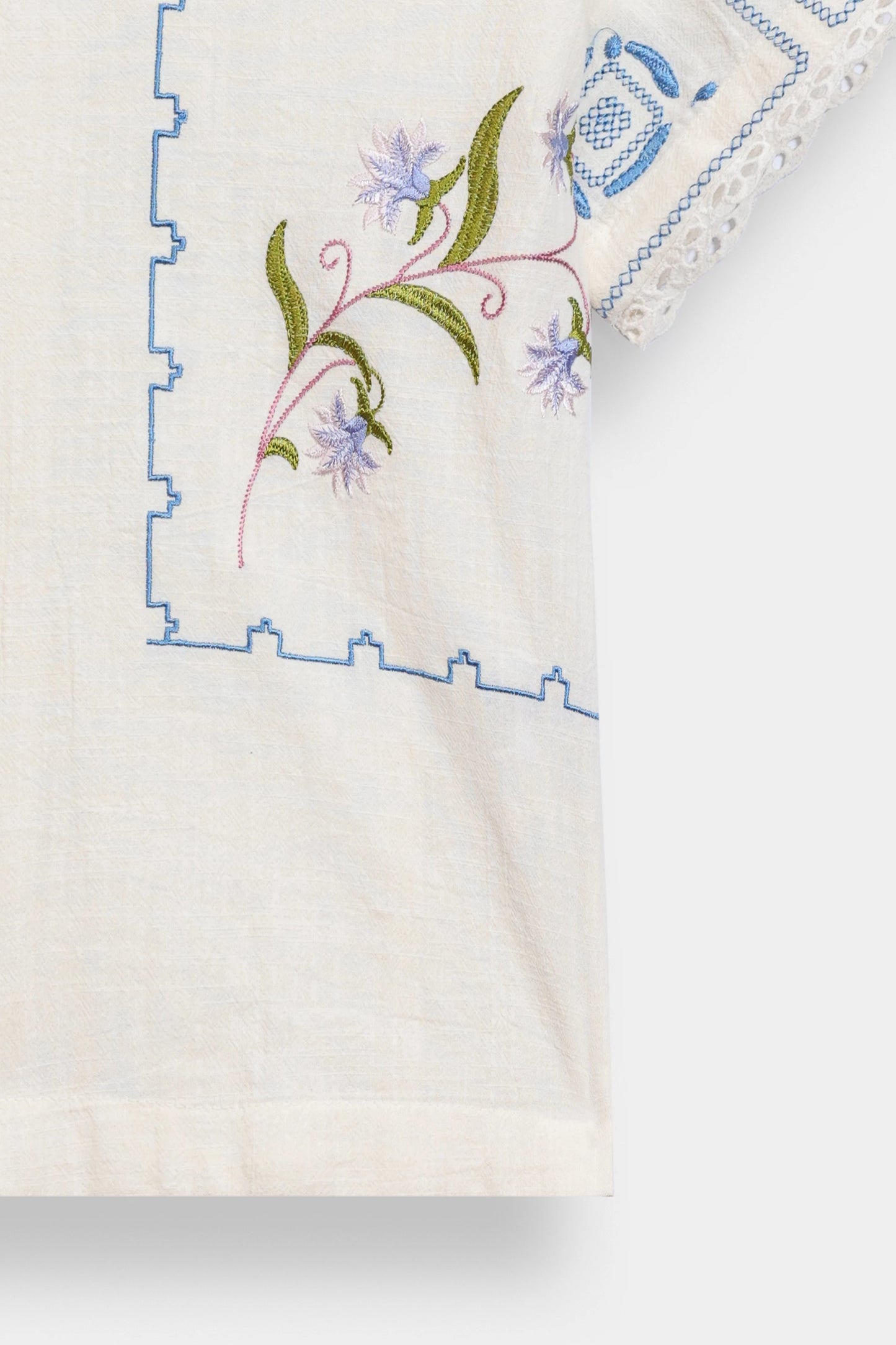 Cross Hatch Cotton Embroidered Shirt - Cougar Clothing