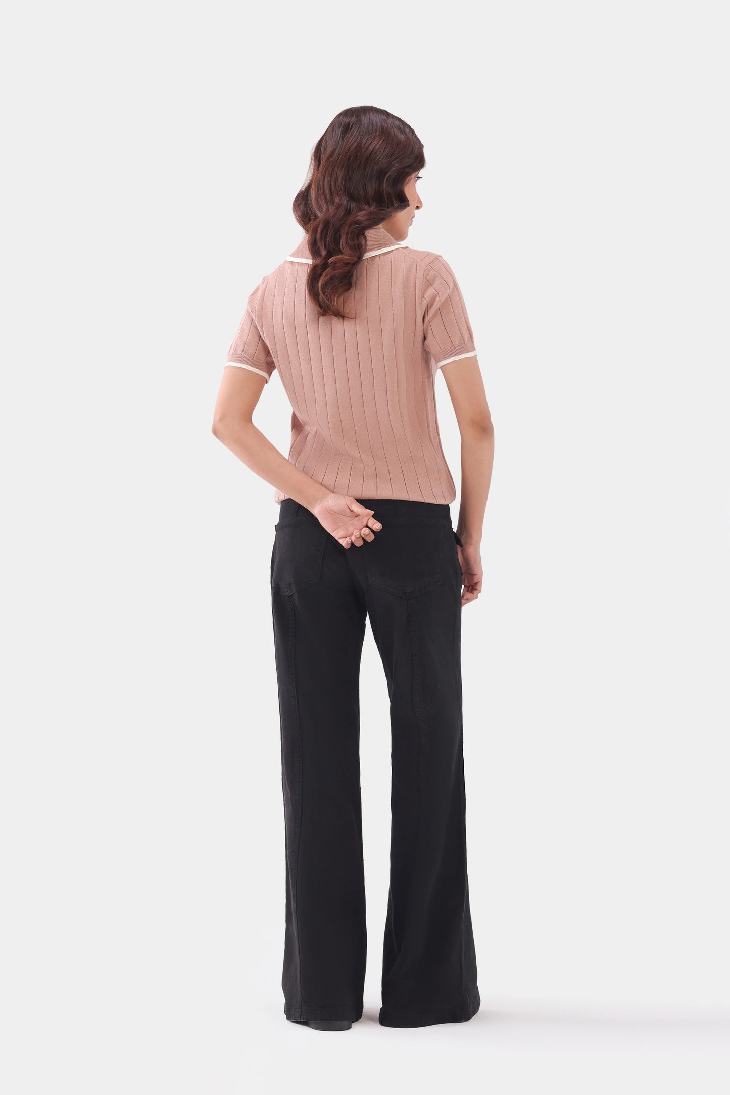 Cable Knit Polo Sweater