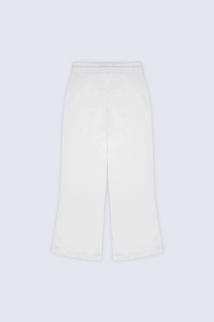 White Knitted Jogger Pants