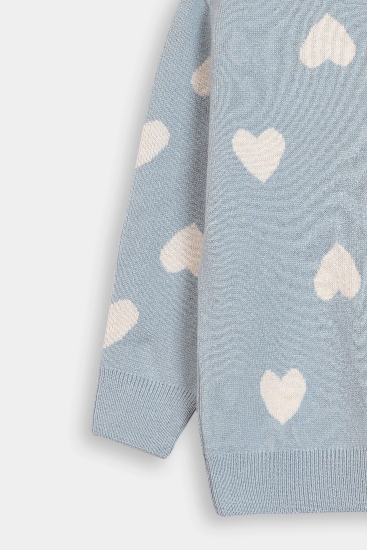 Heart Jacquard Knit Sweater