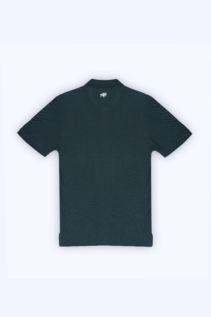 Green Embroidered Badge Polo
