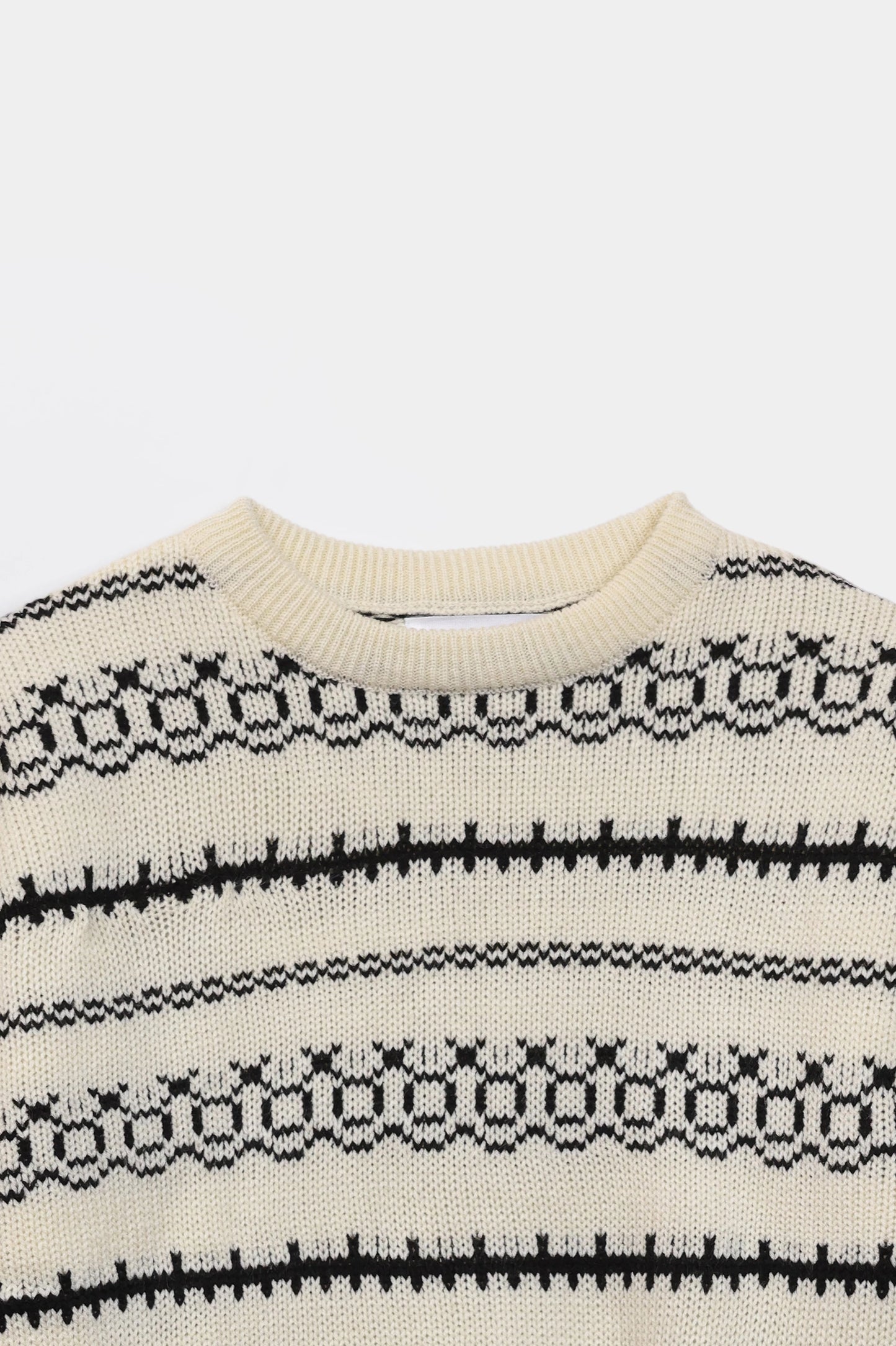 Contrast Pattern Knit Sweater - Cougar Clothing