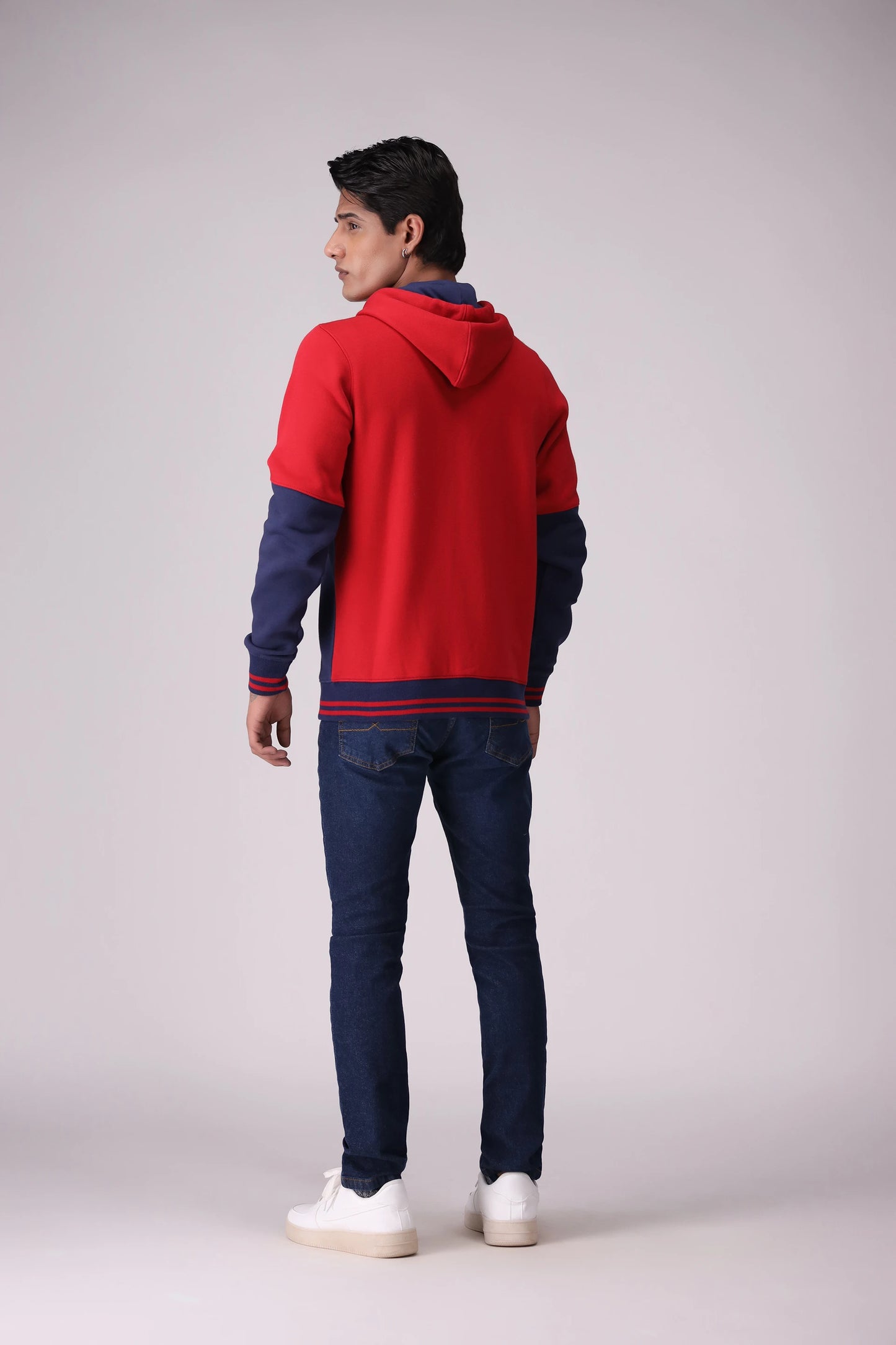 Fearless Color Block Zipper Hoodie - Cougar Clothing