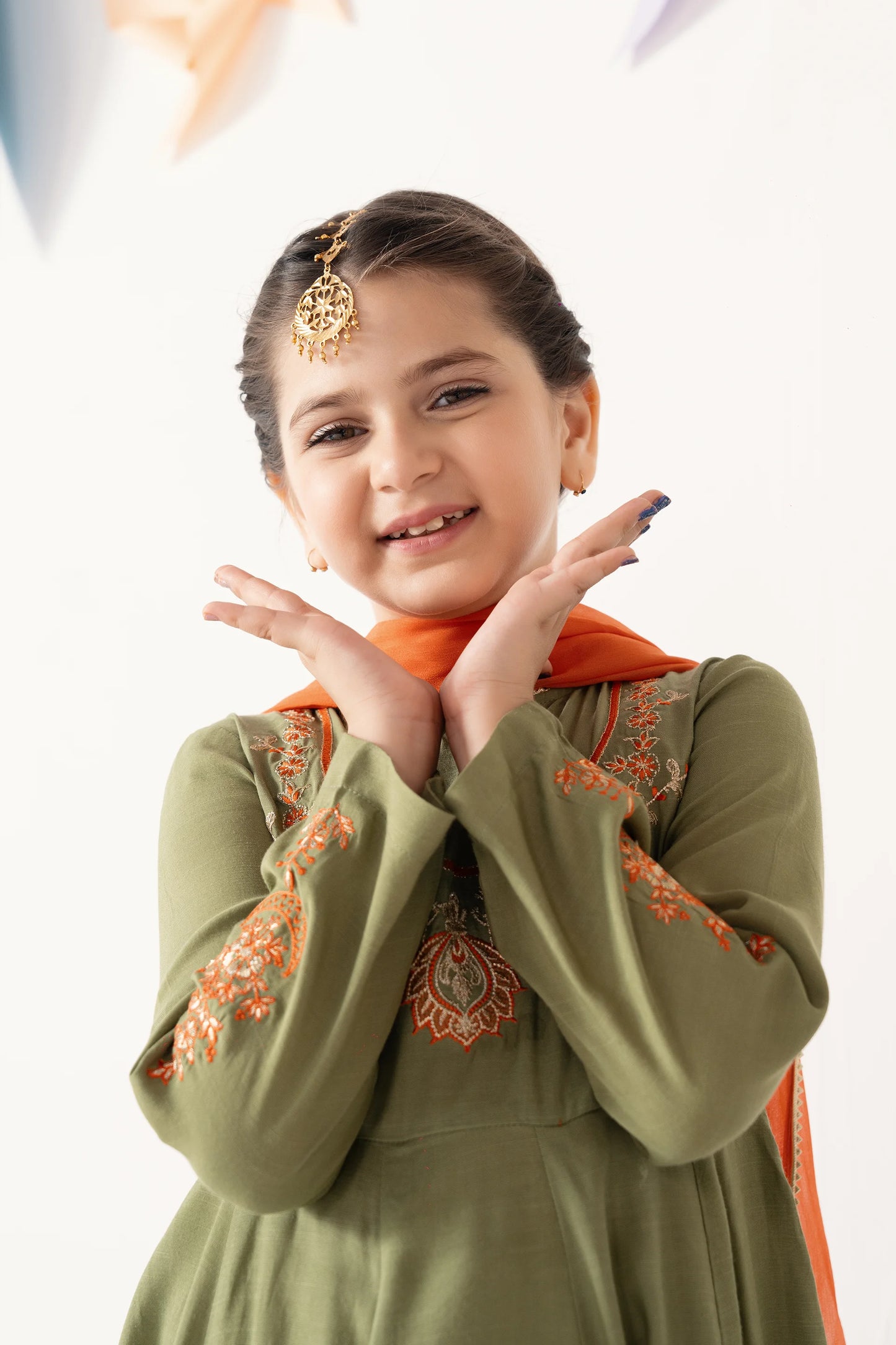 3 Piece- Embroidered Lehenga Set - Cougar Clothing