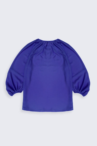 Pleated Royal Blue Top