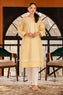 Pleated Yellow Embroidered Kurti