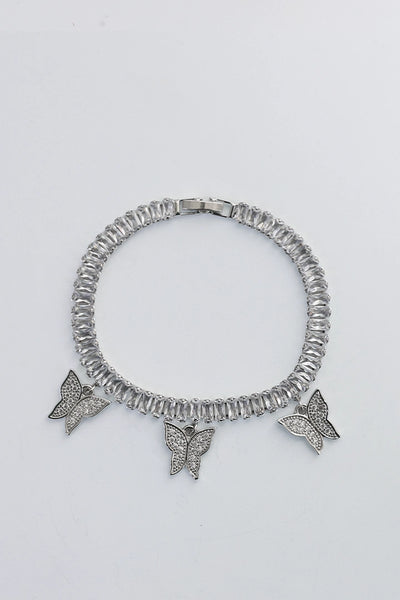 Silver Butterfly Chain Bracelet