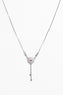 Contrast Stone Hanging Pendant Chain Necklace