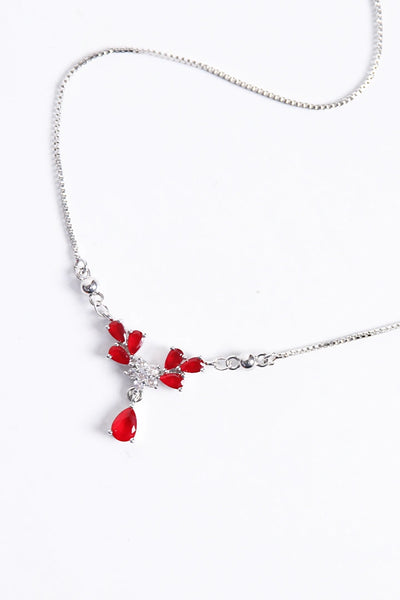 Red Pendent Chain Necklace