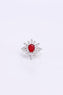 Drop Shape Red Stone Ring