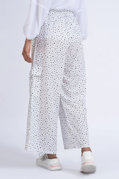 White Printed Culottes