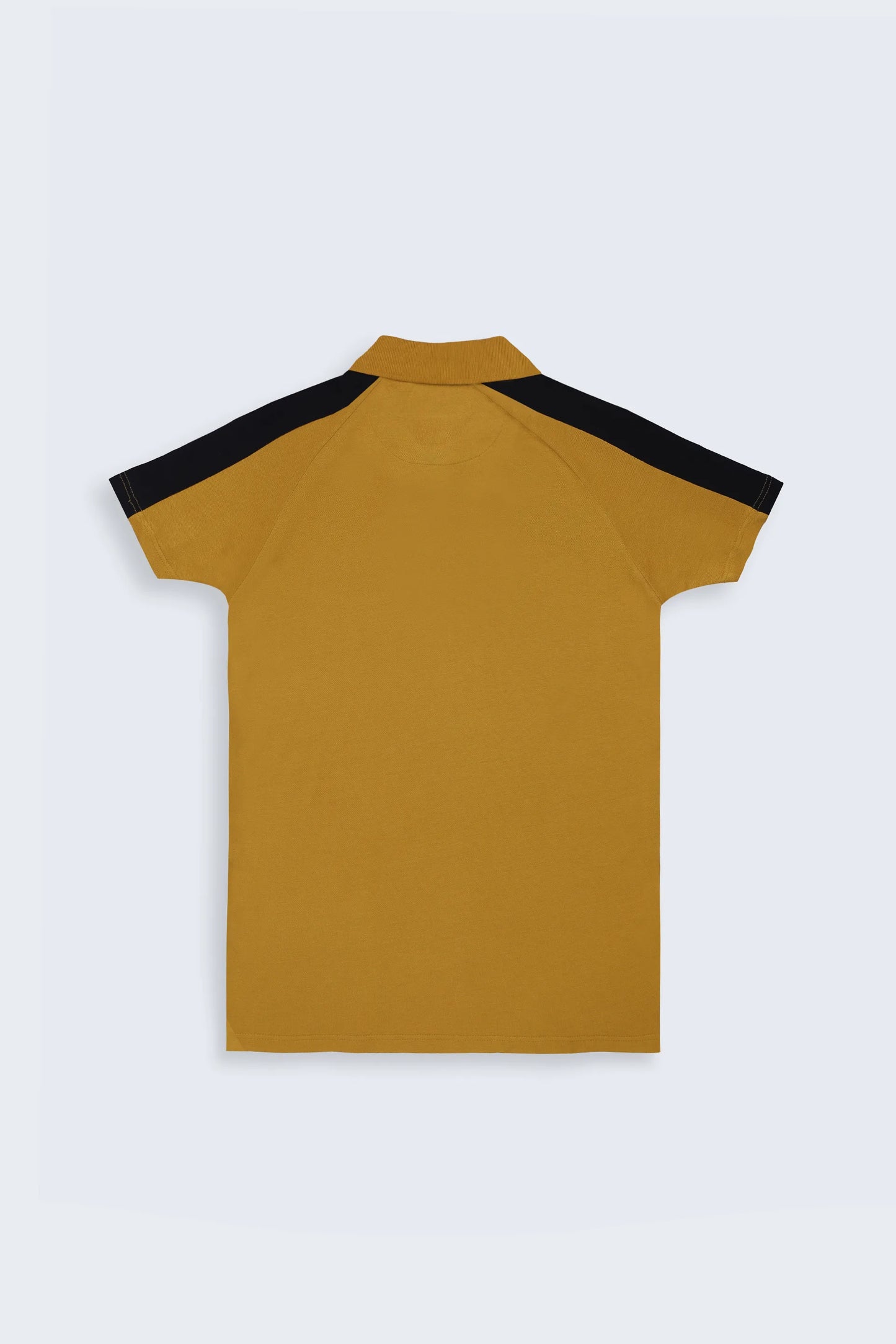 Contrast Shoulder Mustard Polo - Cougar Clothing