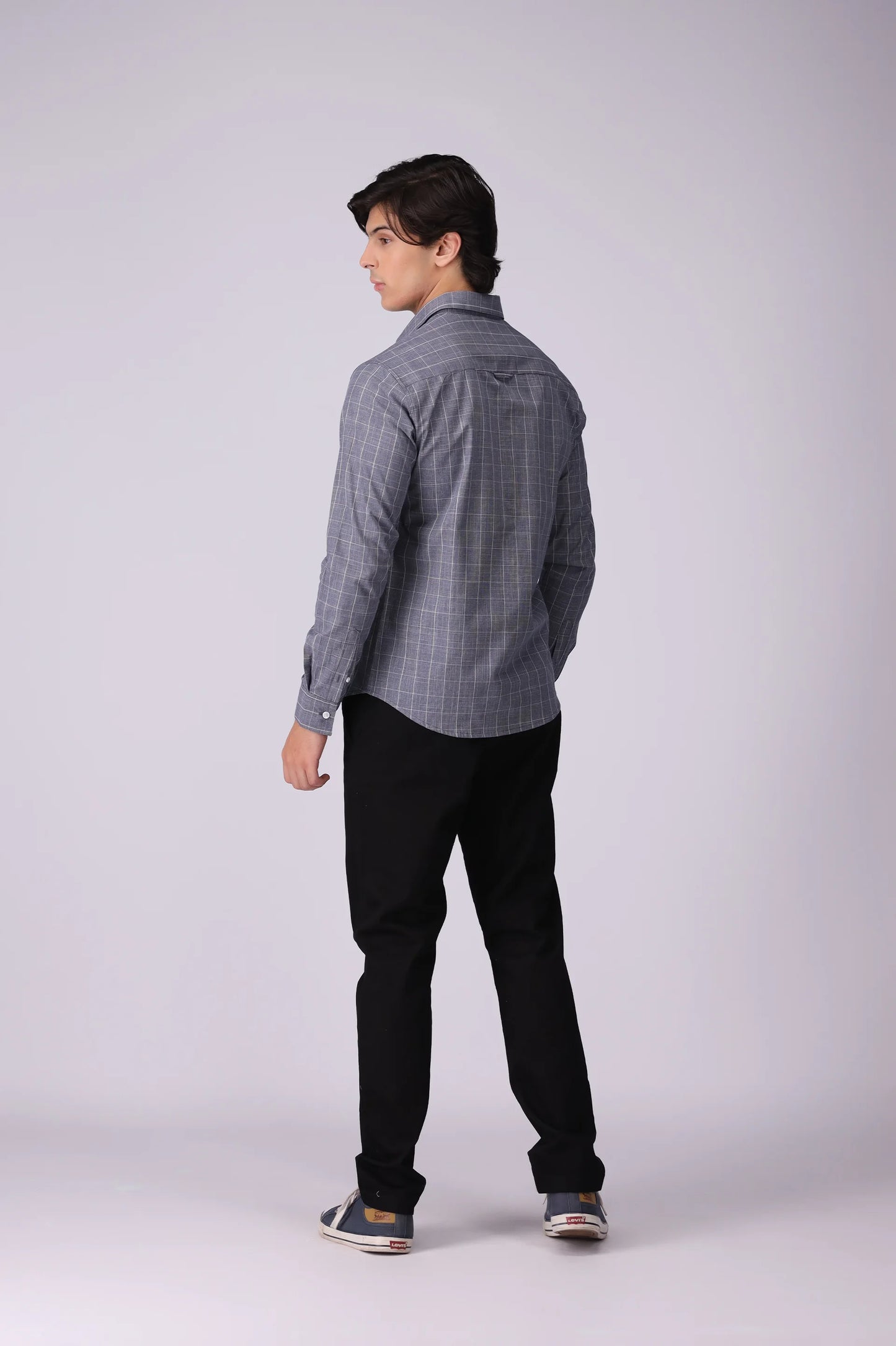 Regular Fit Windowpane Check Shirt - Cougar Clothing