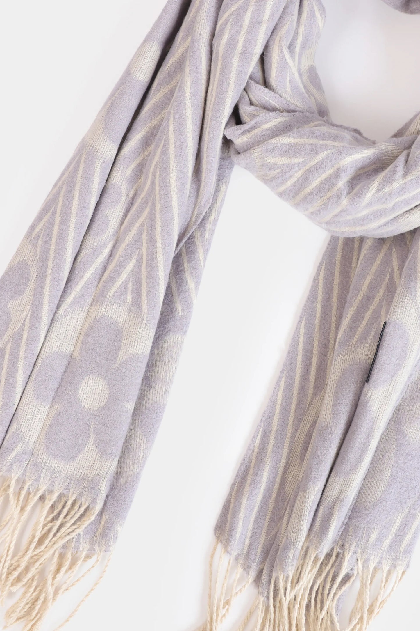 Contrast Striped Knit Shawl