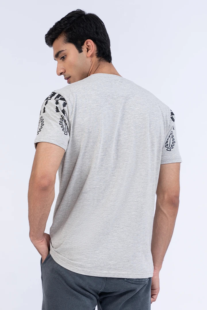 Contrast Print Relax Fit T-Shirt
