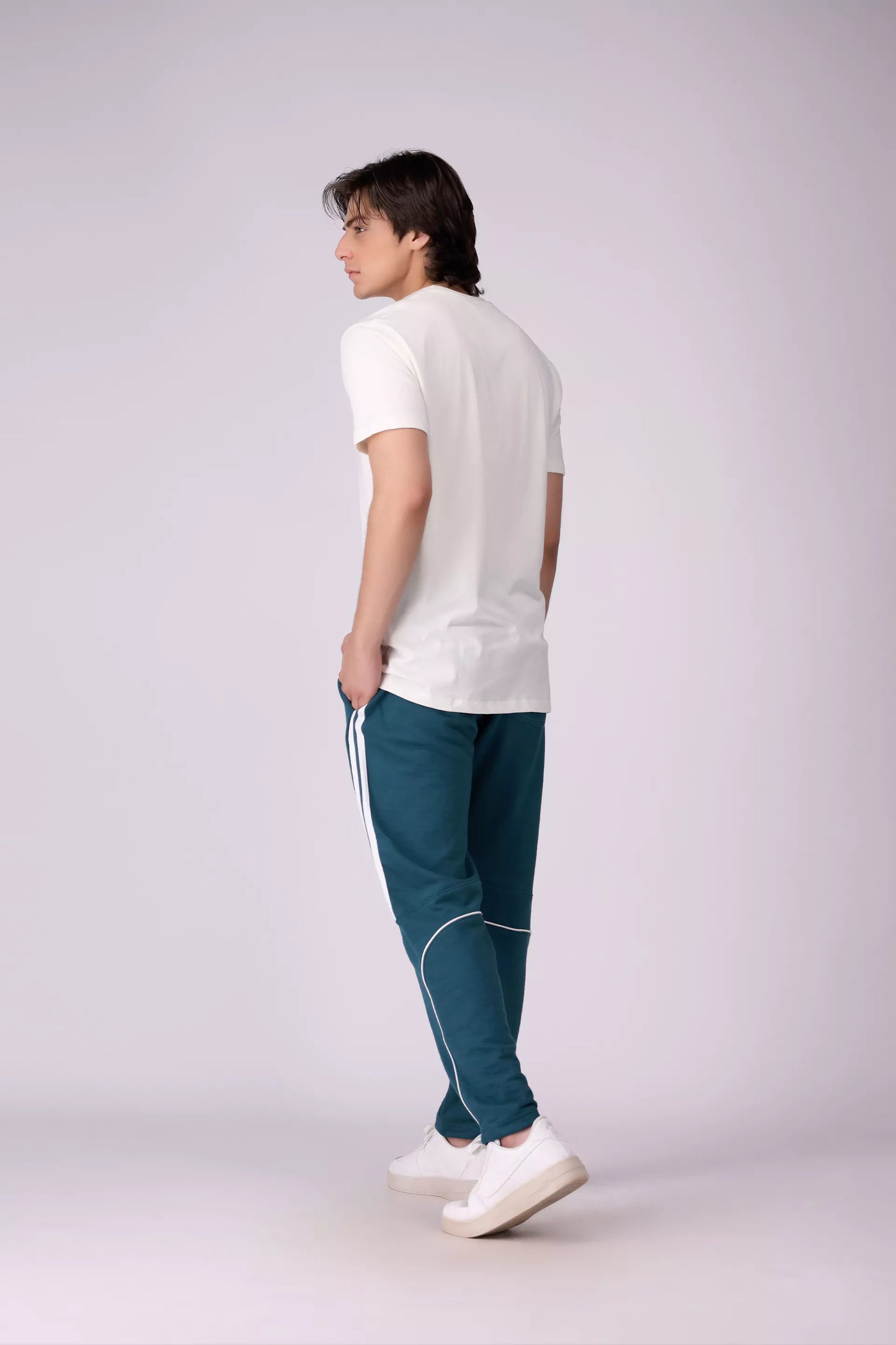 Relaxed Fit Half Striped Jogger Pants - Cougar Clothing