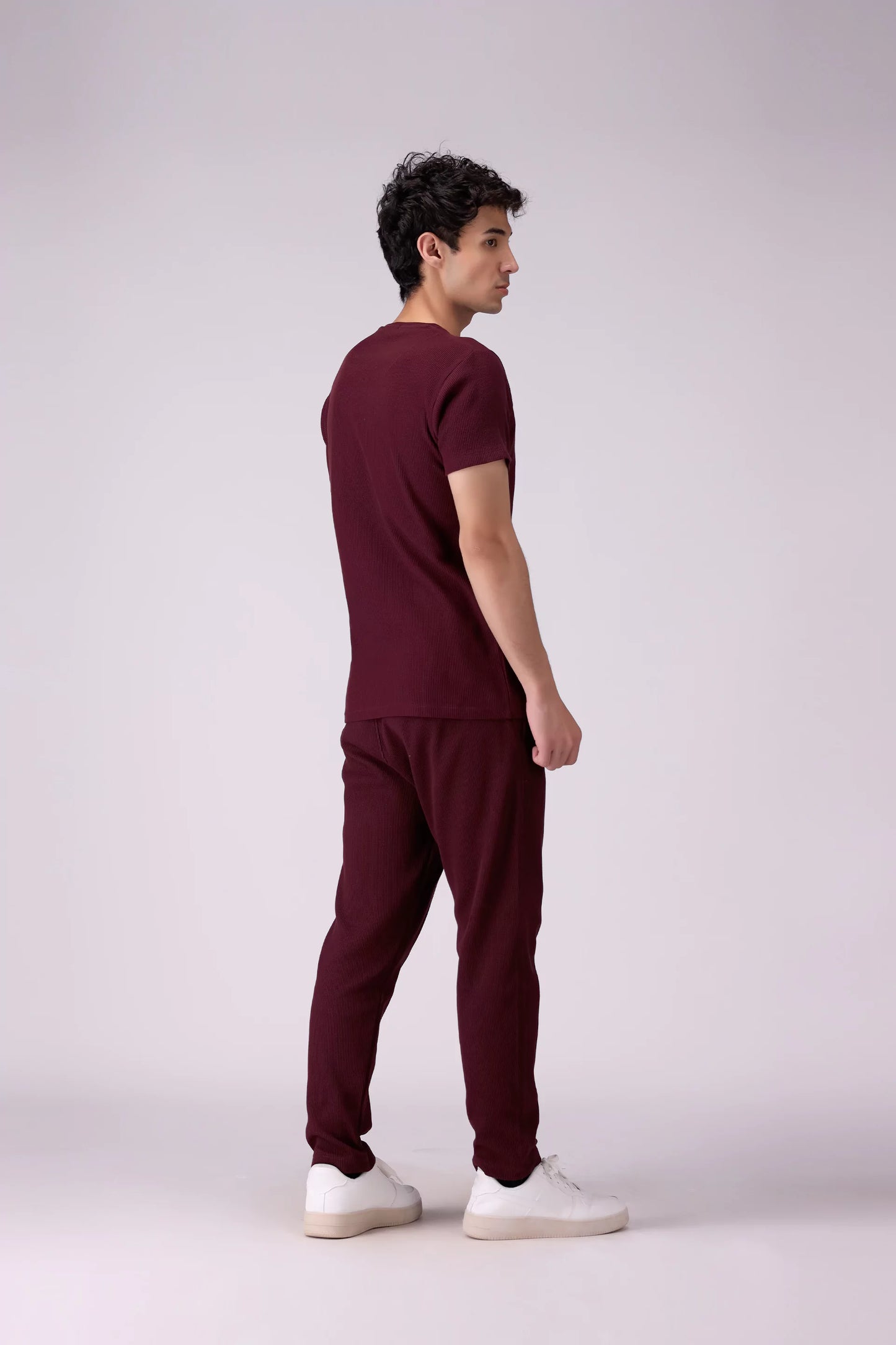 Relaxed Fit Waffle Knit Jogger Pants - Cougar Clothing