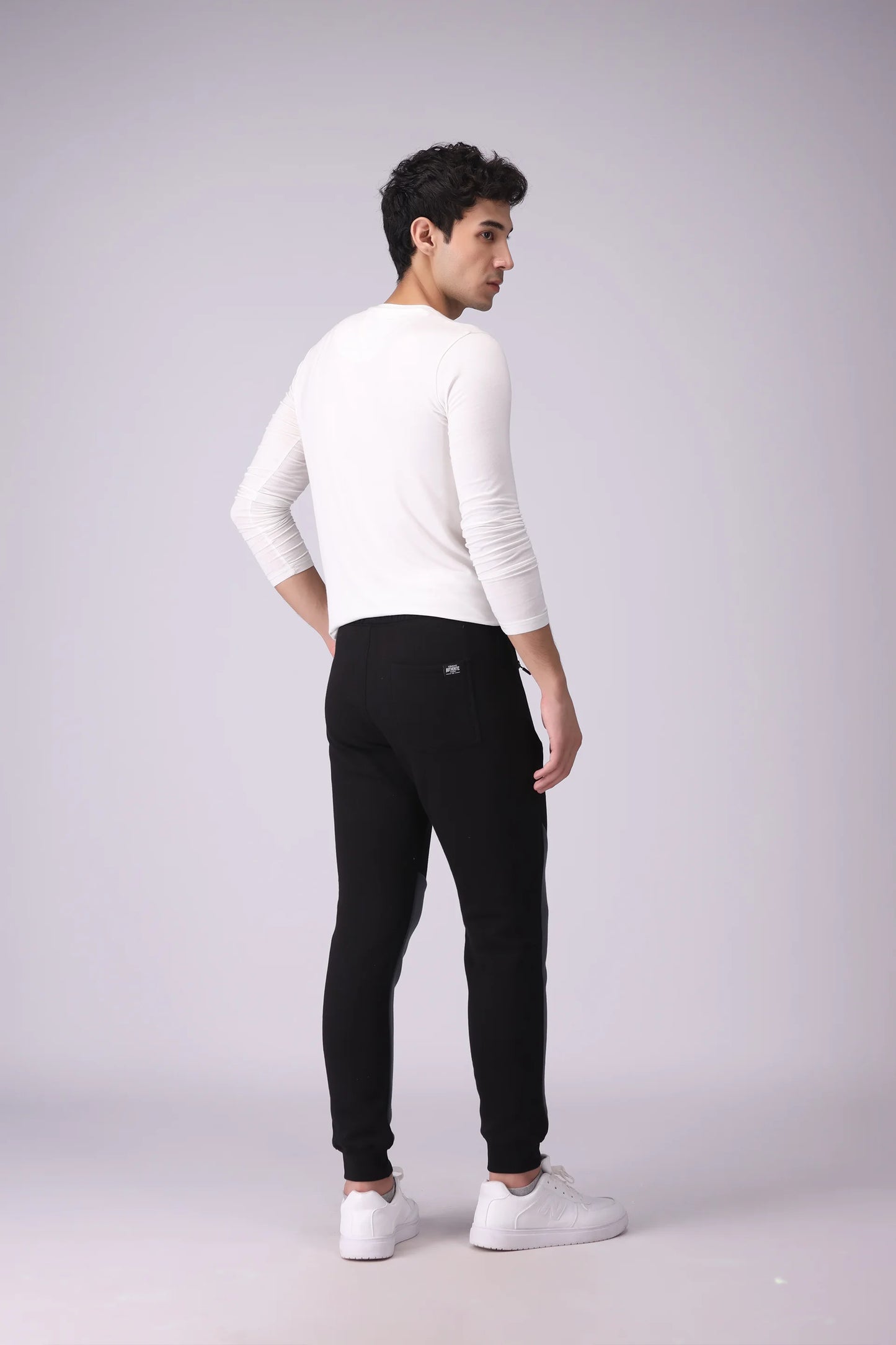 Slim Fit Contrast Paneled Jogger Pants - Cougar Clothing