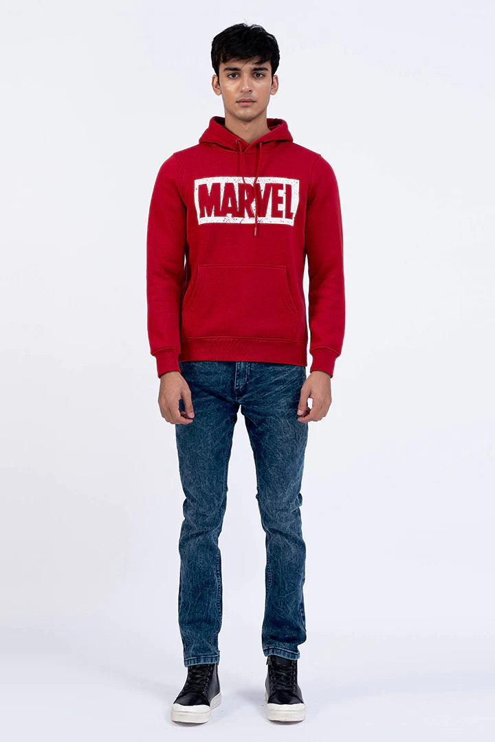Red marvel hoodie sales