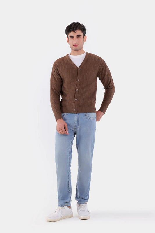 V-Neck Button-Front Cardigan