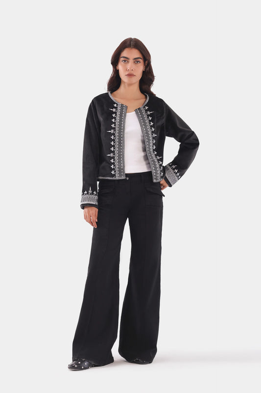 Embroidered Velvet Jacket