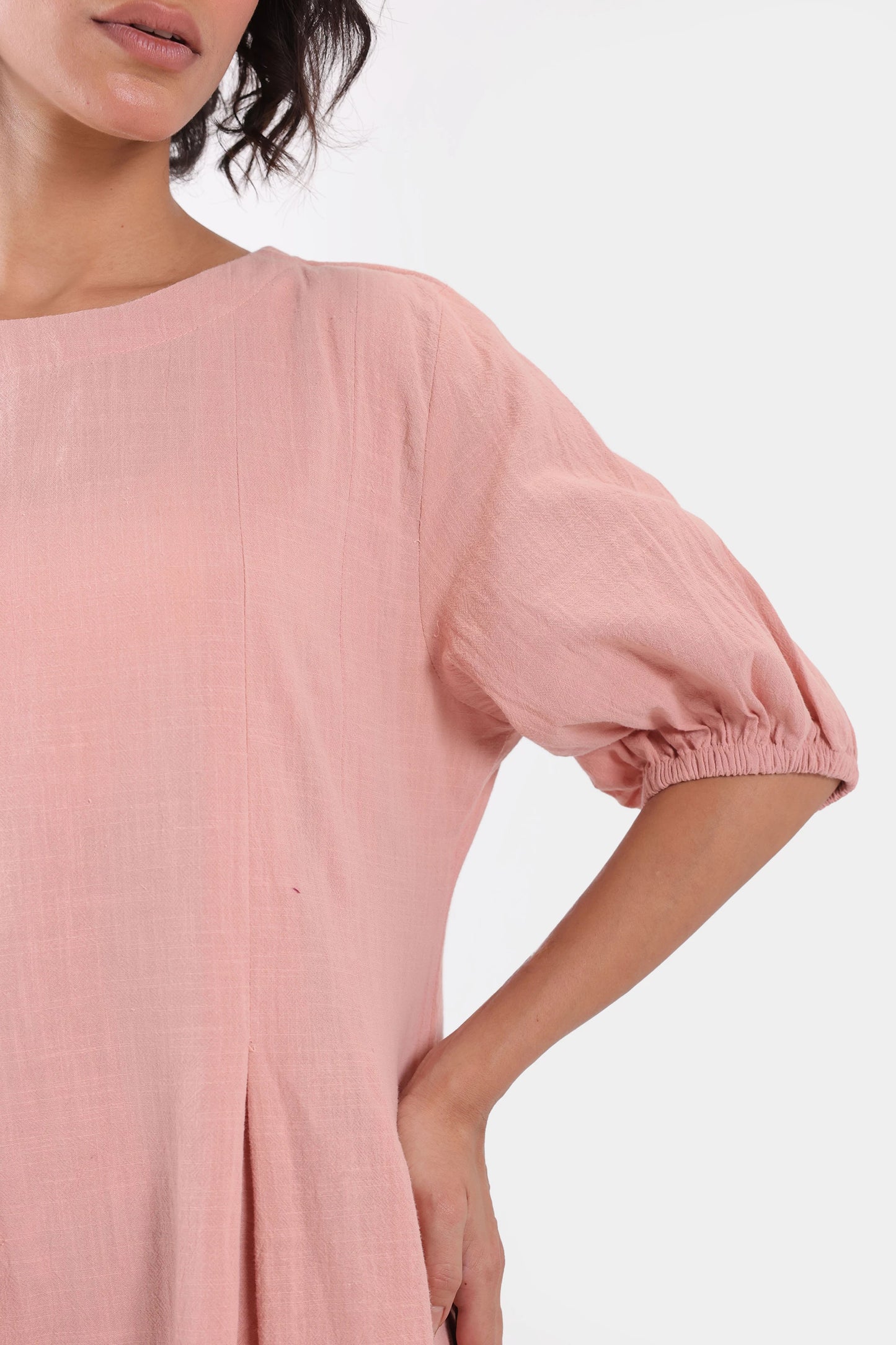 Cross Hatch Cotton Dress - Cougar Clothing