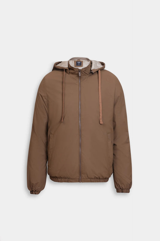 Ribbed Jacket With Detachable Hood - Cougar Clothing