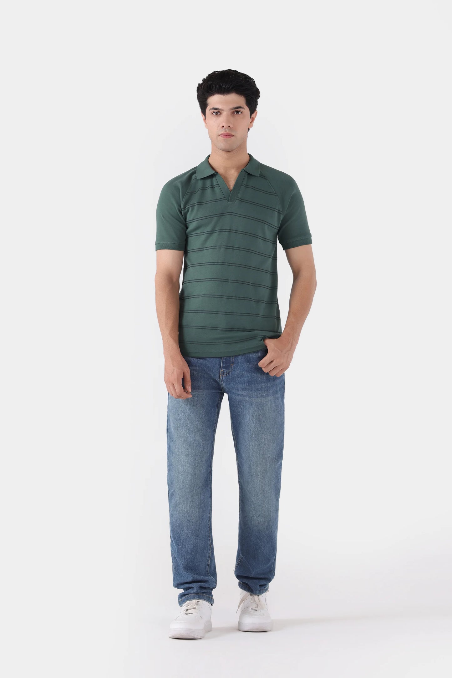 Raglan Striper Polo - Cougar Clothing