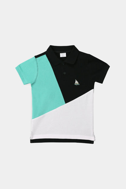 Color Block Cotton Polo - Cougar Clothing