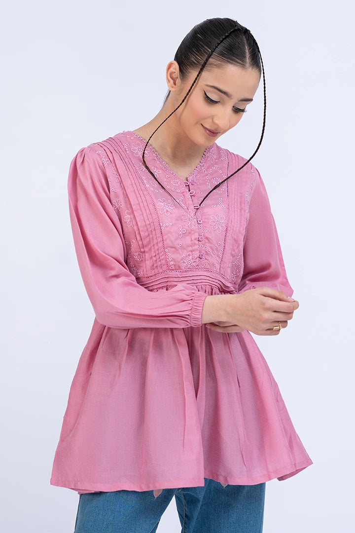 Frock Style Embroidered Top