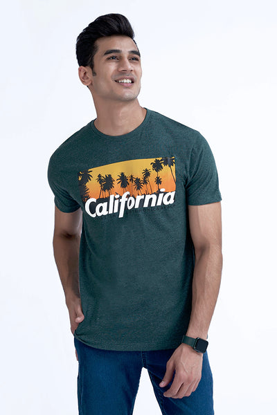 Green Landscape Graphic T-Shirt