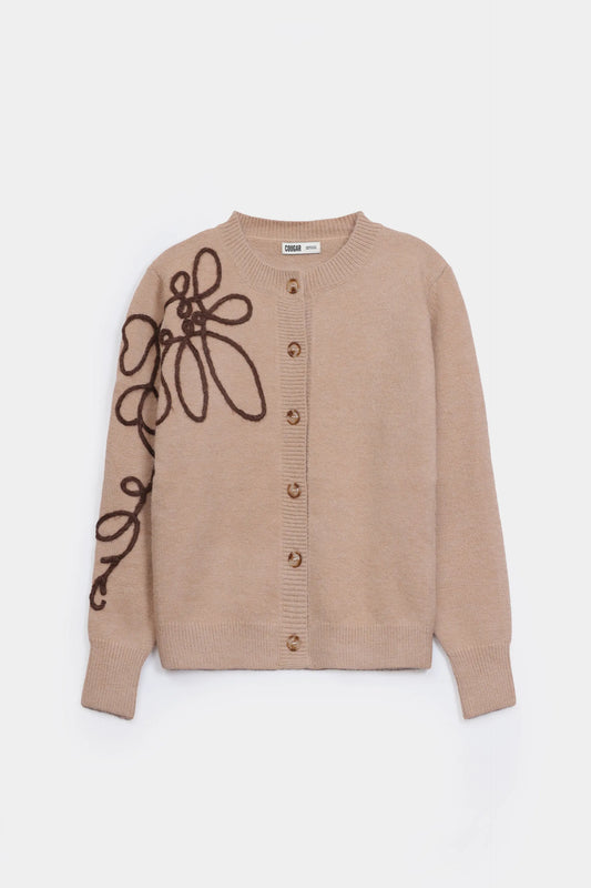 Applique Detailed Cardigan - Cougar Clothing
