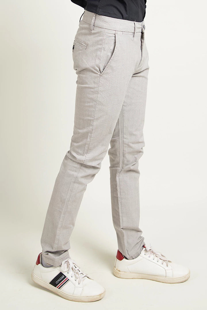 Light Grey Slim Fit Chino Pants