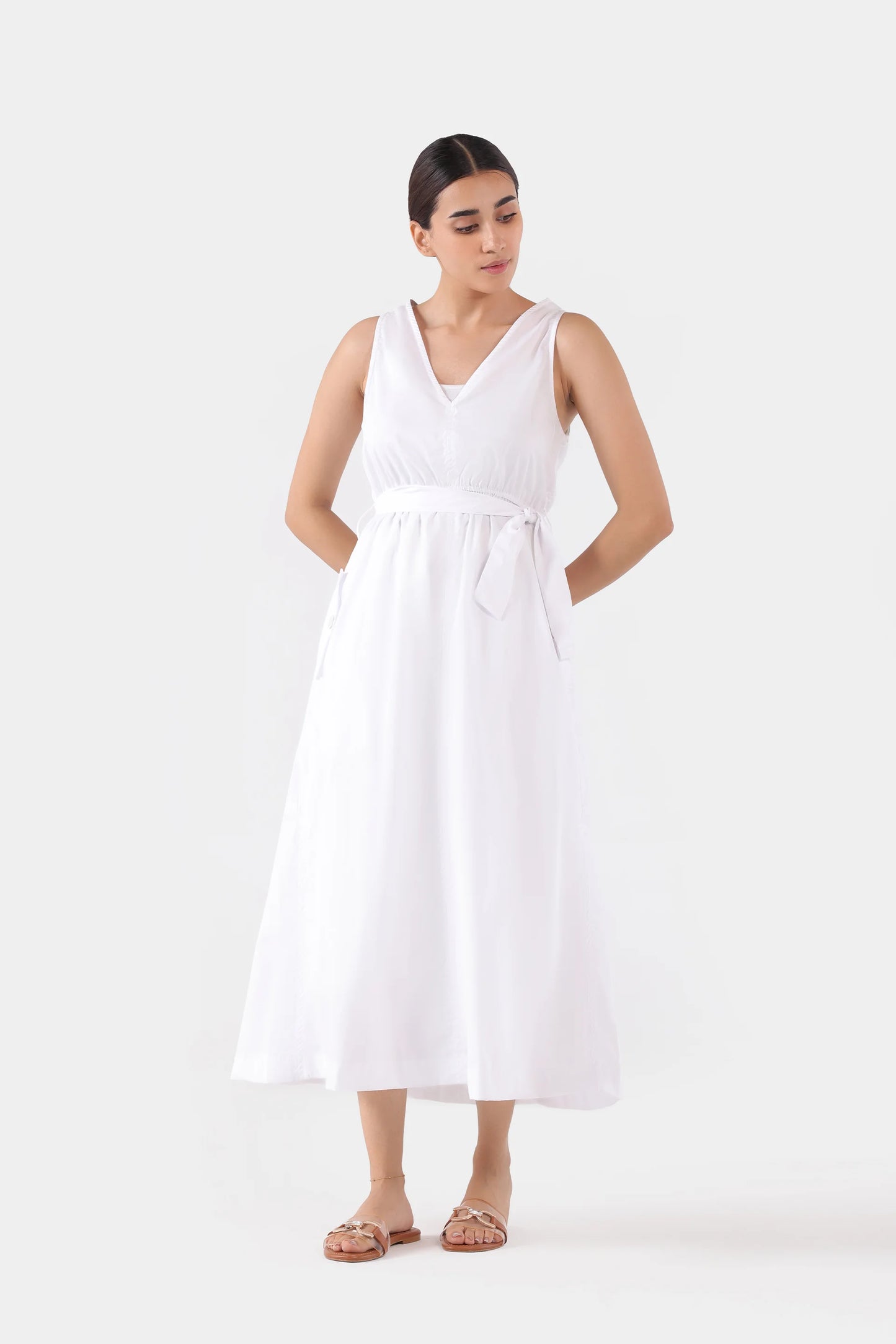Sleeveless Midi Dress - Cougar Clothing