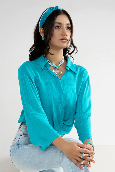 Ferozi Spread Collar Lining Top