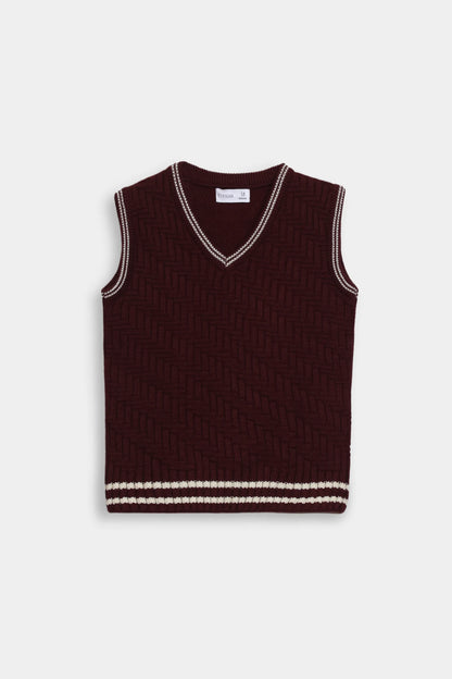 Textured Sweater Vest - Cougar Clothing