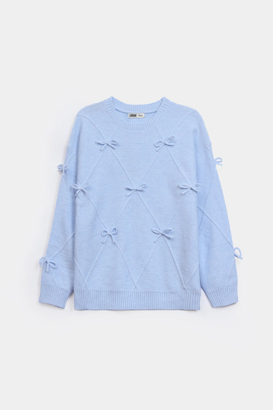 Bow-Detailed Sweater - Cougar Clothing