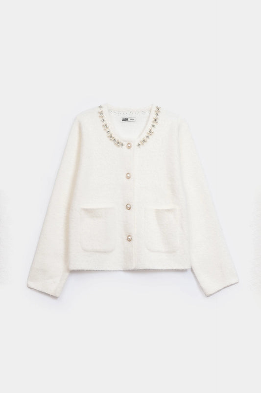 Diamante-Embellished Cardigan - Cougar Clothing