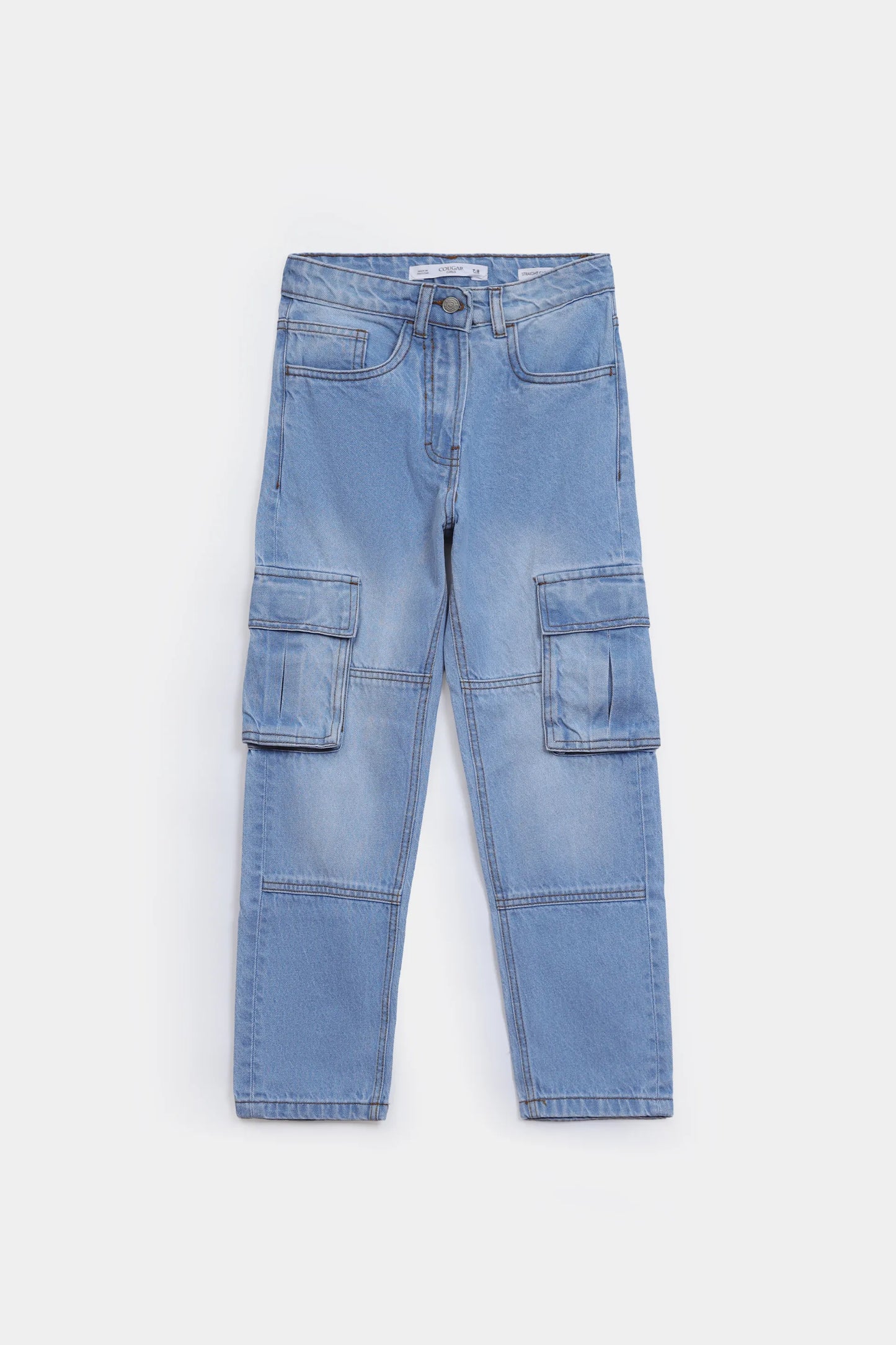 Straight Fit Cargo Jeans - Cougar Clothing