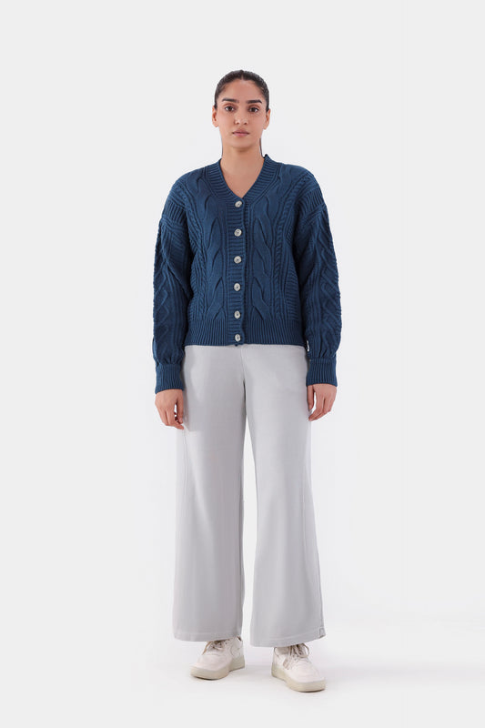 Cable Knit Cardigan - Cougar Clothing