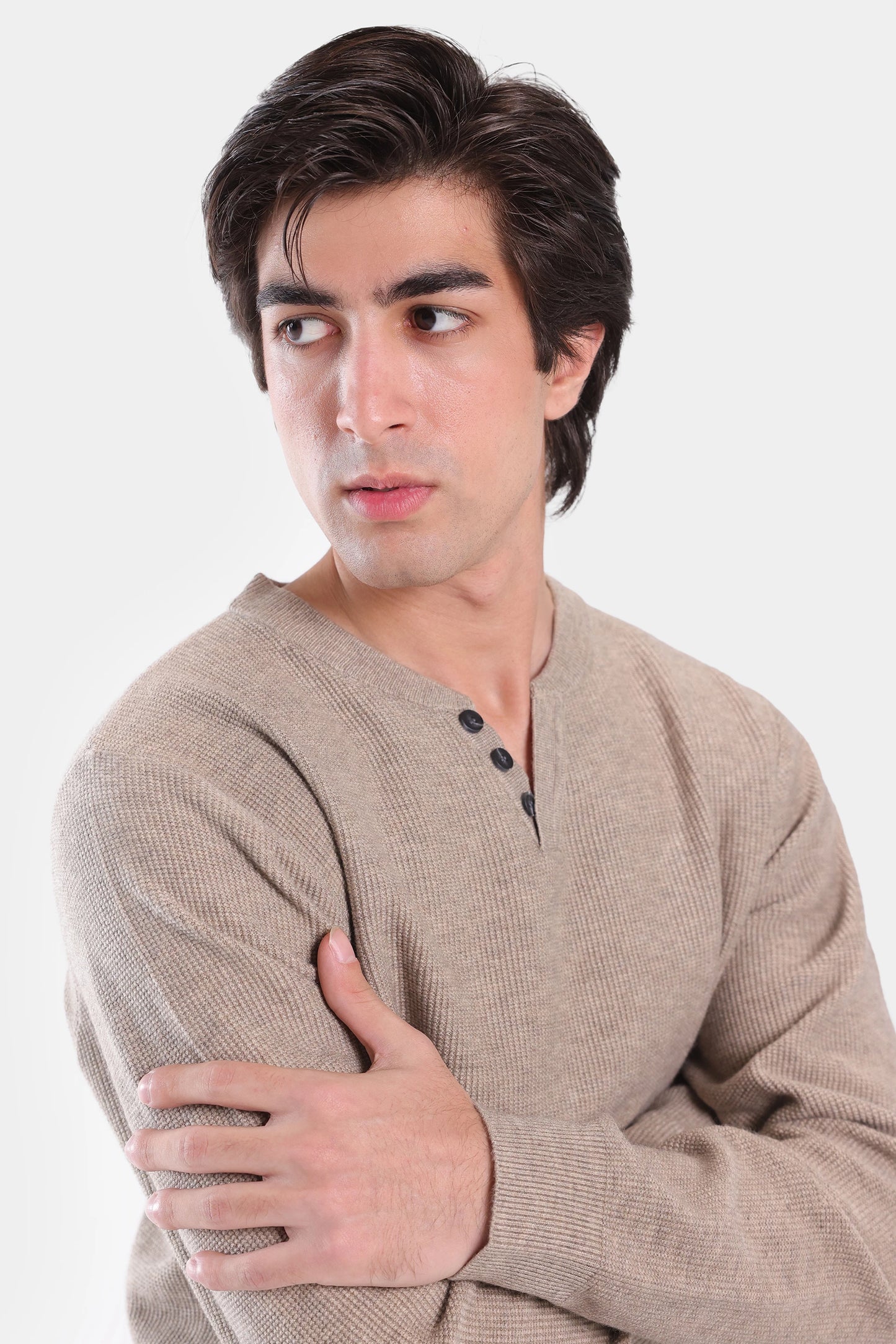 Button-Placket Sweater - Cougar Clothing