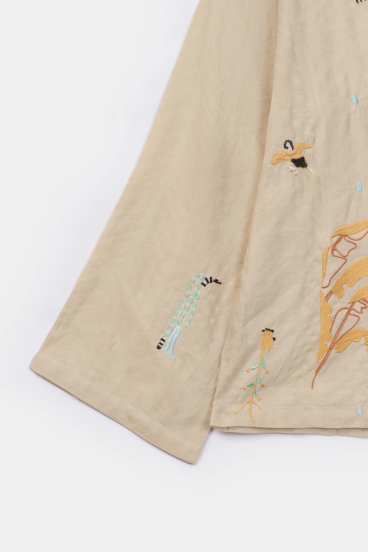 Self Jacquard Embroidered Button-Down - Cougar Clothing